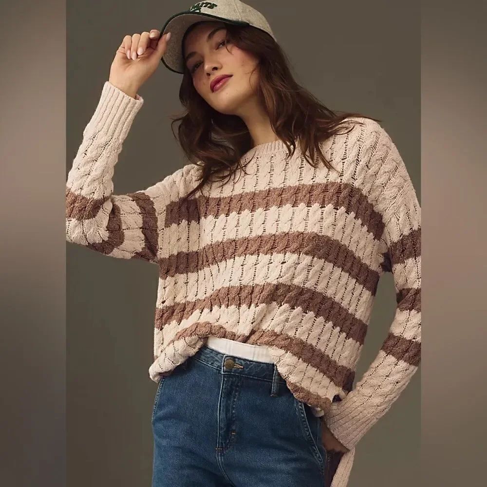 Anthropologie Pilcro Longline Stitch Sweater NWT